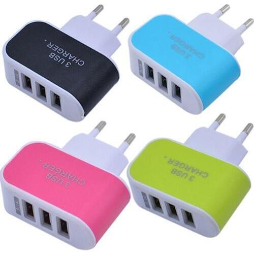 News Arrival 3.1A Triple USB Port Home Travel AC Charger Adapter For EU Plug with Indicator