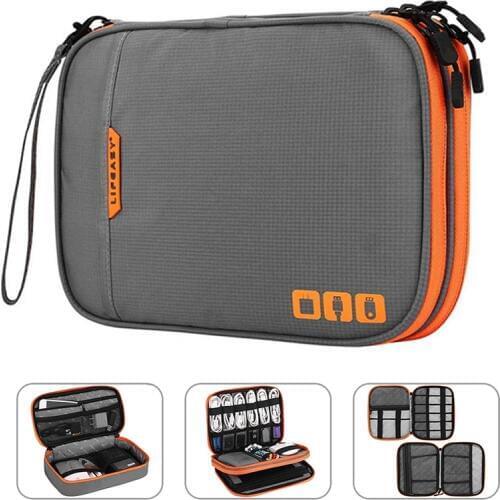 Portable Digital Big Bag Business Travel Cable Organizer Bag USB Gadgets Cables Charger Power Battery Zipper Case For Headphones