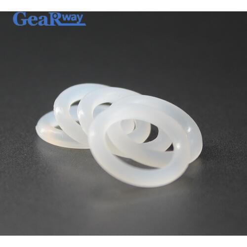 10pcs Transparent Silicon O Ring Seal Gasket 5mm thickness Food Grade O Ring Seal 15/16/17/18/19/38/40mm OD VMQ O Ring Sealing