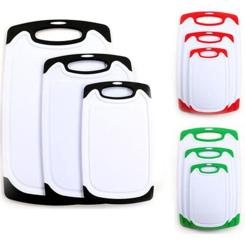 3PCS/SET Cutting Board Fruit Vegetable Meat Non-slip Chopping Board Two-sided Plastic Chopping Blocks Kitchen Accessories