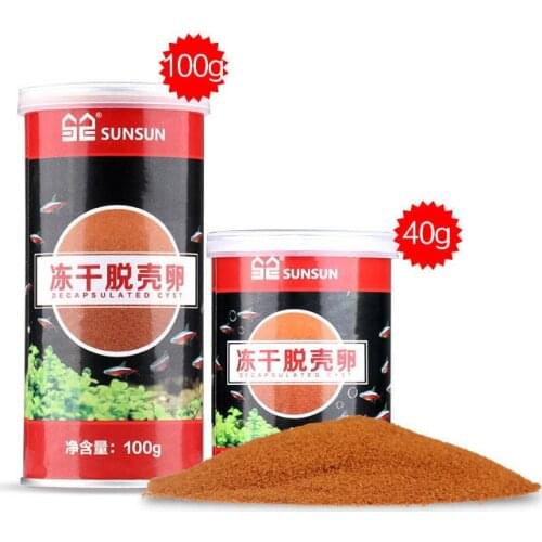 Fish food Freeze Dried Shrimp Eggs, Shrimp shelled egg for small Tropical Seawater Colorful Fish Guppy, Characinidae, Swordfish
