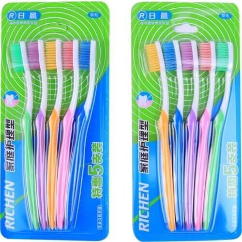 Mix Colors Family Pack Toothbrush Creative Health Portable Handle Soft Hard Bristles Tooth Brush Oral Healthy Care