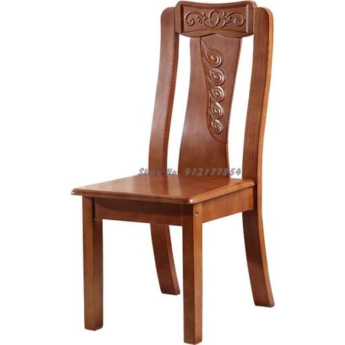 Thick Solid Wood Dining Chair Home Antique Chinese Style Stool Hotel Restaurant Wooden Pure Oak Adult Backrest Chair