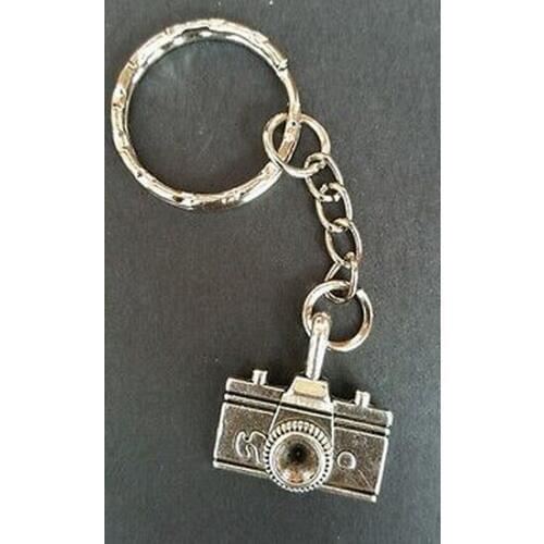 Vintage Silver Punk Camera Keychain For Keys Car Pendant Key Ring Bag Key Chains Birthday Gift Jewelry Accessories 10pcs