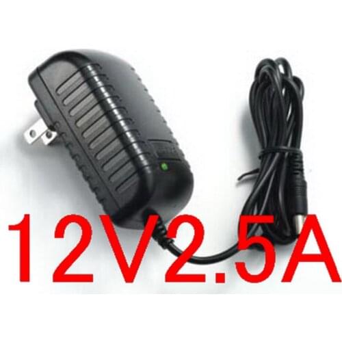 High quality IC solutions 1PCS DC 12V 2.5A Switch power supply, 30W LED power adapter, 5.5mm x 2.1-2.5mm