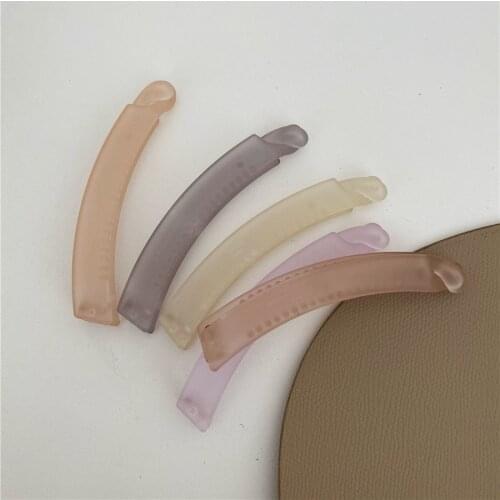 Korean New Fashion Matt Transparent Acrylic Banana Hair Clip Simple Barrette Ponytail Holder Elegant Hair Pin Headwear For Women