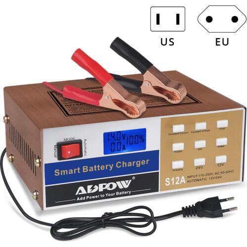 12v 24v Car Battery Charger Full Automatic Battery Charger Intelligent Pulse Repair Type 100Ah For Motorcycle Auto Truck