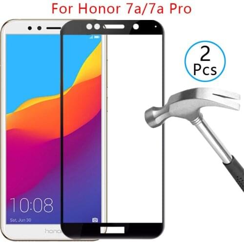 9d screen protector tempered glass case for huawei honor 7a pro cover on honor7a 7apro honer 7 a a7 protective phone coque bag