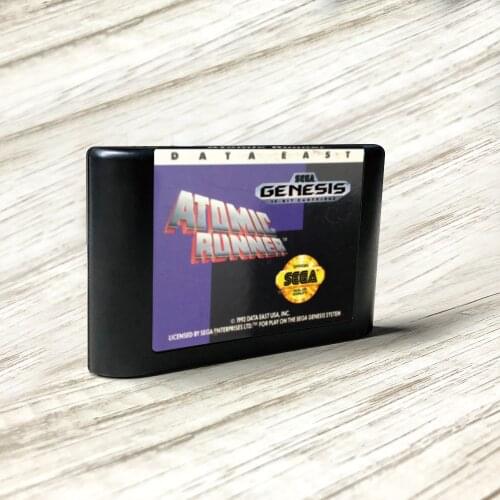 Atomic Runner - USA Label Flashkit MD Electroless Gold PCB Card for Sega Genesis Megadrive Video Game Console