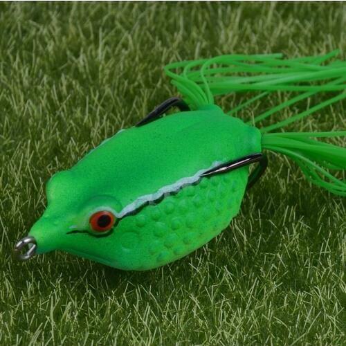 1PC 10g Soft Tube Bait Japan Plastic Frog Soft Fishing Lures Treble Hooks Topwater Ray Frog 5CM Artificial Soft Bait