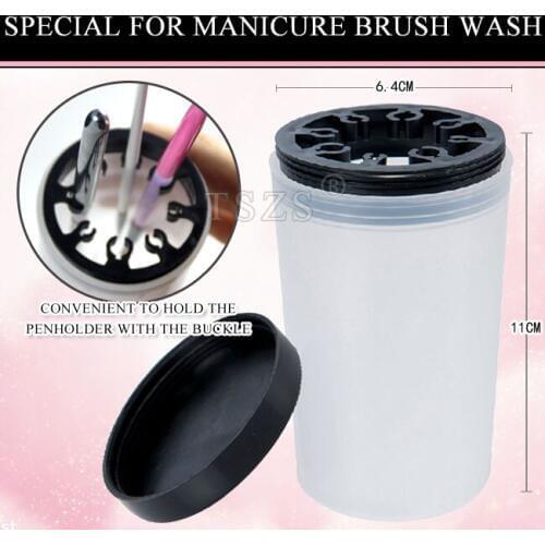 1 pcs/lot Nail Art Tool Brush Pen Cleaner Holder Handy Cleaner Cup UV Acrylic Pot