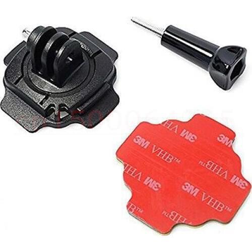 10set NEW 360 Degree Rotating Helmet Mount w/ Lock & 3M Adhesive for Gopro hero 4 3+ U