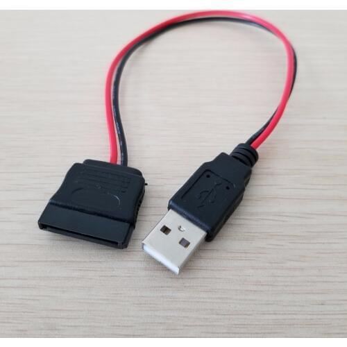10pcs/lot USB Male to 15Pin SATA Female Adapter Power Cable Cord 18AWG 30cm for Laptop 2.5 Hard Drive HDD SSD