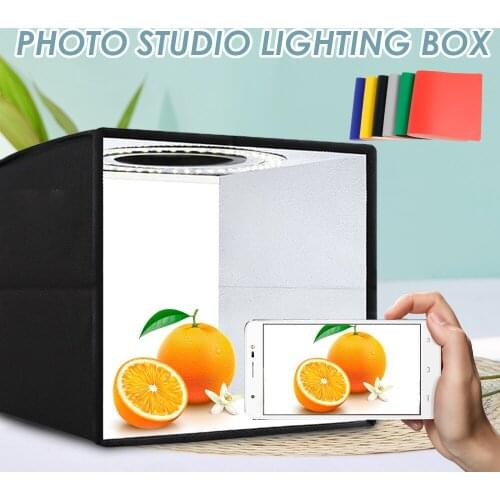 12 Colors Background Photo Studio Light Box Mini Tabletop Lightbox Photography Soft Box Shooting Box Tent Ring Light