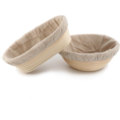 Pack 2 Round Oval Bread Baking Mold Sourdough Rattan Bread Proofing Basket Bannetons Proving Basket Bakeware Tools