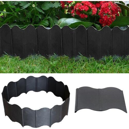 20Pcs Outdoor Park Lawn Garden Inter Locking Border Edging Border Fence Belt Garden Patio Greening Belt Fence Landscape Decor