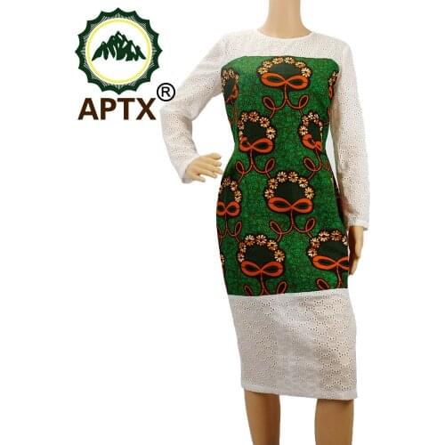 2021 Summer Woman Dress Beach Floral Dress Ankara Bodycon Party Girl Fashion Dashiki Wax Pure Cotton Elegant Female Mid-Calf