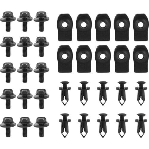 35PCS Engine Under Cover Splash Shield Guard Body Bolts Bumper Fender Retainer Fastener Rivet Clips for Infiniti G35 G37