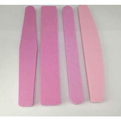 4pcs Nail File Buffer Styling Nail Tools Sponge Diamond Rubbing Polished Surface Nail Buffer 4 shape Free Shipping Pink 100//180