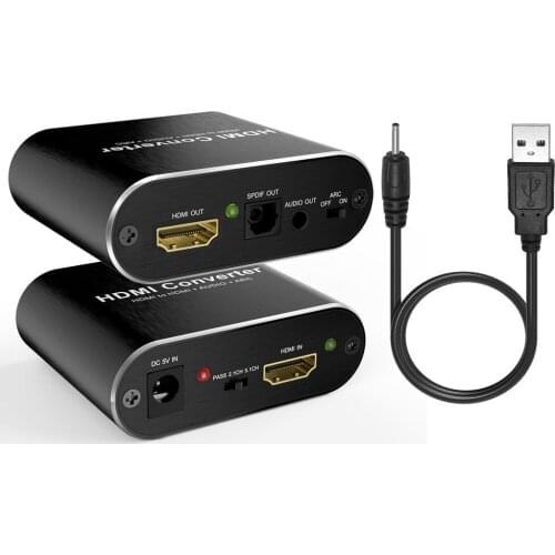 4K HDMI Audio Extractor 5.1 extractor HDMI-compatible splitter HD To Audio Extractor Optical TOSLINK SPDIF