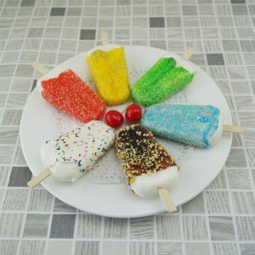 6pcs/set Artificial Food Ice Cream Model Fake Popsicle Display Photography Props Window Decoration