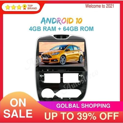 Android 10 64GB Car No DVD Player GPS Navigation For Renault Clio 2013-2018 Car Radio Recorder Multimedia Head Unit IPS Screen