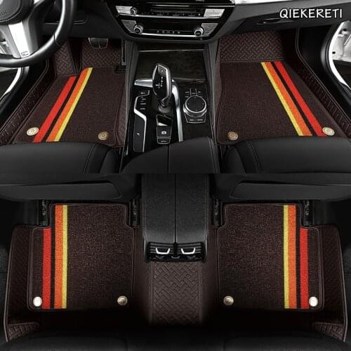 QIEKERETI Custom Car Floor Mats for Mitsubishi outlander pajero grandis ASX pajero sport lancer galant Lancer-ex foot mats
