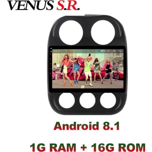 VenusSR Android 8.1 Car DVD Player GPS Navigation Multimedia For JEEP Compass Patriot Radio 2009-2016 car stereo wifi