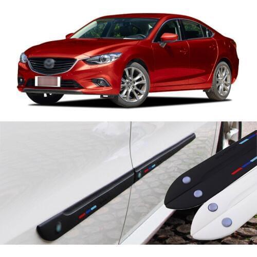 Savanini Car-styling 4pcs High Quality Brand New Side Doors Rubber Bumper Protector Guard Scratch Sticker Trim For Mazda Vehicle