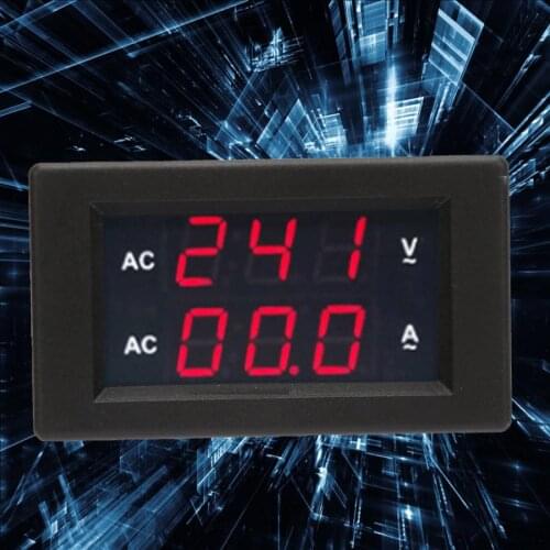 Digital Voltmeter LED Digital Display AC 100~300V Voltmeter 0-10A Ampere Meter voltage meter