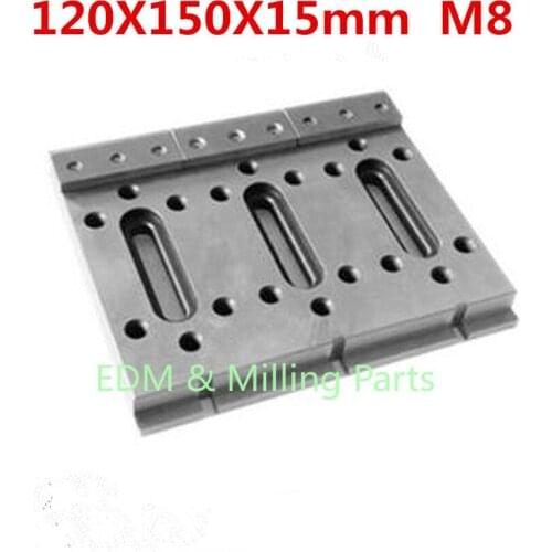 CNC Wire EDM Sparks 150X120X15mm M8 Stainless Steel Extension Jig Holder Clamp For Sodick DWC Wire Cut EDM Machine