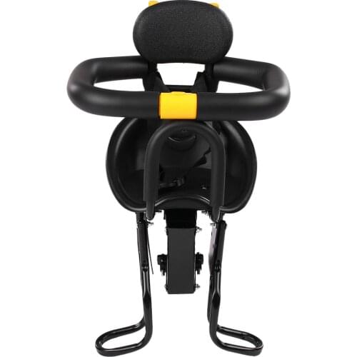 New Safety Child Bicycle Seat Bike Front Baby Seat Kids Saddle with Foot Pedals Support Back Rest for MTB Road Bike Children