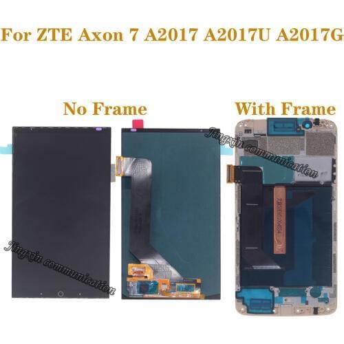 100% tested original AMOLED screen For ZTE Axon 7 A2017 A2017U A2017G LCD display + touch screen digitizer replaceable screen