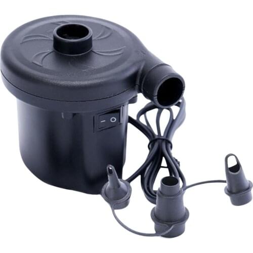 Electric Air Inflatable Pump Portable Swimming Ring Air Beds Inflator Quick Fill Inflatable Inflator Deflator 3 Nozzles US EU