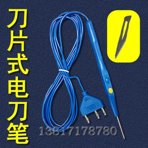 Electrosurgical pen three-legged hand-operated single-use surgical electrode high-frequency electrode electrocut coagulation