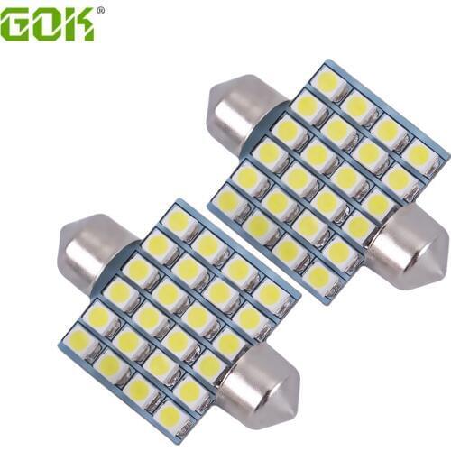 Festoon led light 31mm/36mm/39mm/41mm 1210 3528 smd festoon 24SMD Car Auto Interior Light White Festoon led Dome light Lamp Bulb
