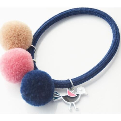 Cotton balls and Little bird pendant Elastic Hair Band with Hair Accessories for woman and girls