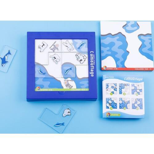 Travel Game for Kids Sliding Puzzle Board Game Logical thinking toy Skill-Building Brain Game 48/108 Challenge with Solution