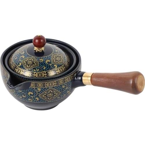 1pc Ceramic Teapot Handheld Teapot Exquisite Tea Set Side Handle Tea Kettle