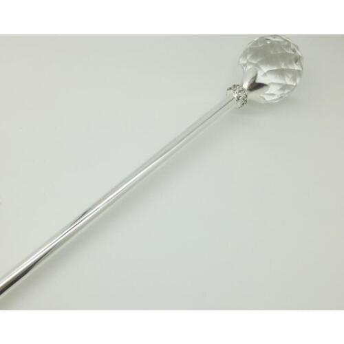 Round Ball Crystal Scepters Magic Wand Gold Silver Pageant Stick Birthday Party Wedding Fairy King Costumes Props