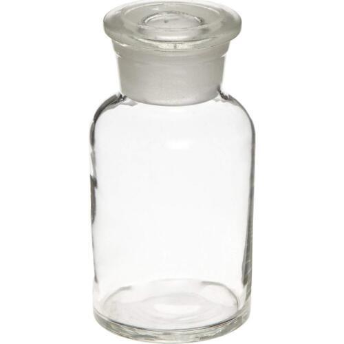 125ml Laboratory Clear Glass Reagent Bottle,Wide Mouth,Ground Stopper,Laboratory Flask