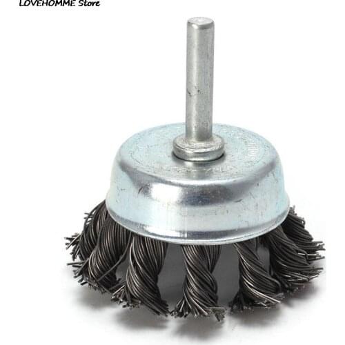 1 Pcs Metal Wire Wheel Cup Brush Crimped & 1/4 Shank For Die Grinder Drill Lot For Drill Angle Grinder Gadget Rotary Tool