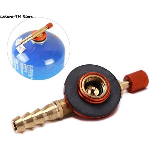 Outdoor Camping Gas Stove Regulating Valve Safe Switching Charging Inflatable Valve Adapter For Flat Tank Liquefied Cylinder