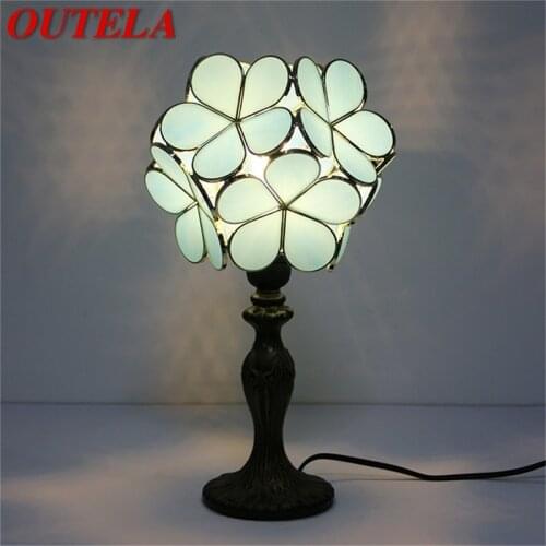 OUTELA New Table Lamps Contemporary LED Flower Desk Light Creative for Home Bedroom Decoration