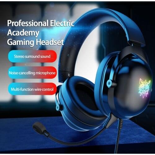 ONIKUMA X11 Over-head Gaming Headset 3.5mm Heade-mounted Earpiece Wired Headphone With Mic RGB Luminous Noise Reduction Earphone