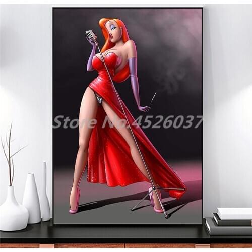 Jessica Rabbit Posters Canvas Prints Picture Modular Paintings For Living Room On The Wall Home Decoration