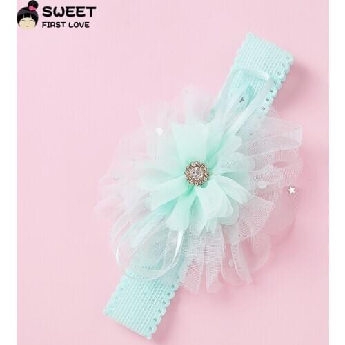 1pc Floral Baby Headbands for Girls Ribbon Handmade Elastic Soft Baby Headband Hair bands Flower Newborn Infant Hair Accessories