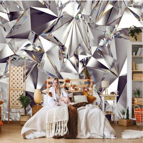 Nordic Modern Minimalist Metal Geometry Self-adhesive Photo Wallpaper 3D Bar KTV Living Room Bedroom Decor Mural Wall Paper 3D