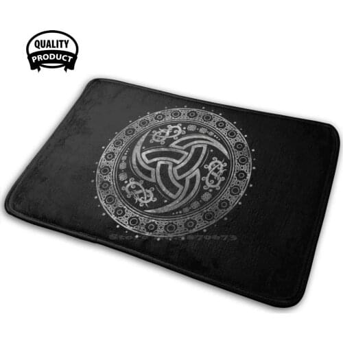 Odin’S Horn Silver 3D Soft Non-Slip Mat Rug Carpet Cushion Orn Of Odin Horned Triskele Odins Horn Norse God Orn Viking Horn
