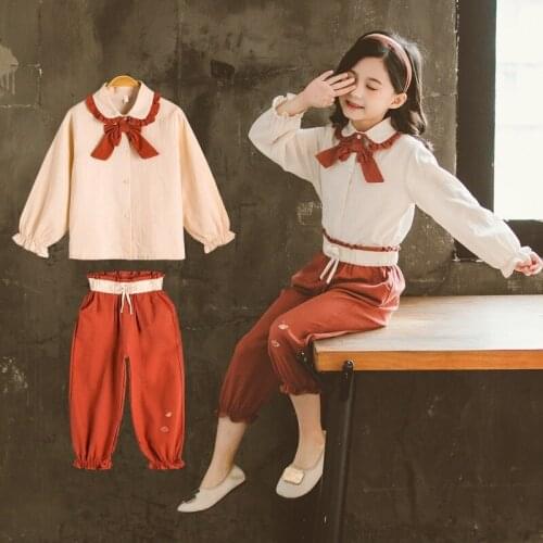 Teens Girls Clothes Sets Autumn Spring shirt+Pants Tracksuit Children Girl Clothing Set Kids Outfit vetement enfant fille